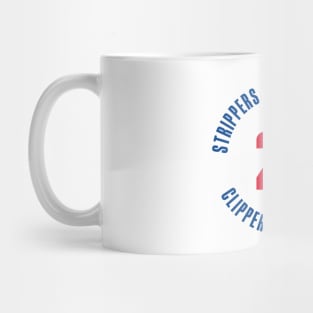 Strippers and Wings Over Clippers and Rings Mug